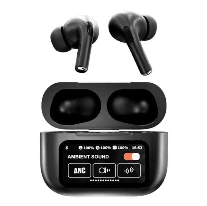 A9 Pro Earbuds ANC/ENC Touch Screen Display Noise Reduction Wireless Earbuds For Android &amp; iOS | A9 Pro | A9 Pro Apple Airpods ANC/ENC Zhongkelqnxun Touch Control Bt 5.4 Earbuds