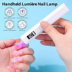 UV Light for Gel Nails – Handheld Mini Flash Cure Lamp | Portable Lumière Nail Dryer | Rechargeable USB LED/UV Nail Light with LCD Display & 2 Timers | Fast Drying Gel Polish & Nail Glue | Home & Salon Use
