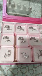 Alloy Adjustable Couple Ring – Stylish Matching Rings for Lovers | Unisex Design (With Box)