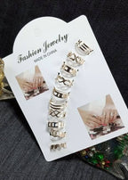 10 Pcs Adjustable Alloy Rings Set for Women & Girls – Stackable Fashion Jewelry Collection