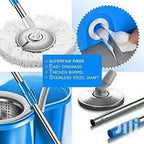360° Rotating Head Mops with Bucket Mob Deep-cleaning magic mop-microfiber mop | Best for home and office cleaning