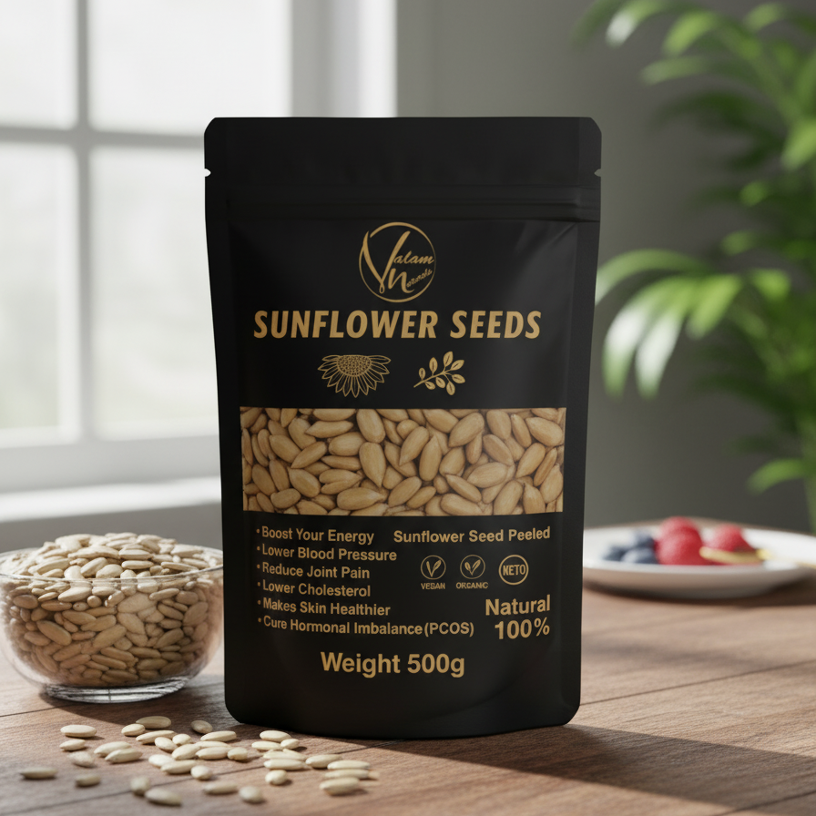 Sunflower Seeds Without Shell | 100% Natural Peeled Seeds | Rich In Protein, Fiber, And Healthy Fats For Snacking, Baking, And Cooking