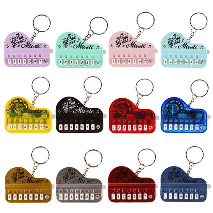 Portable Mini Piano Keychain Musical Toy - 8 Key Electronic Synthesizer Bag Charm, Interactive Birthday Gift & Party Favor - Random Colors