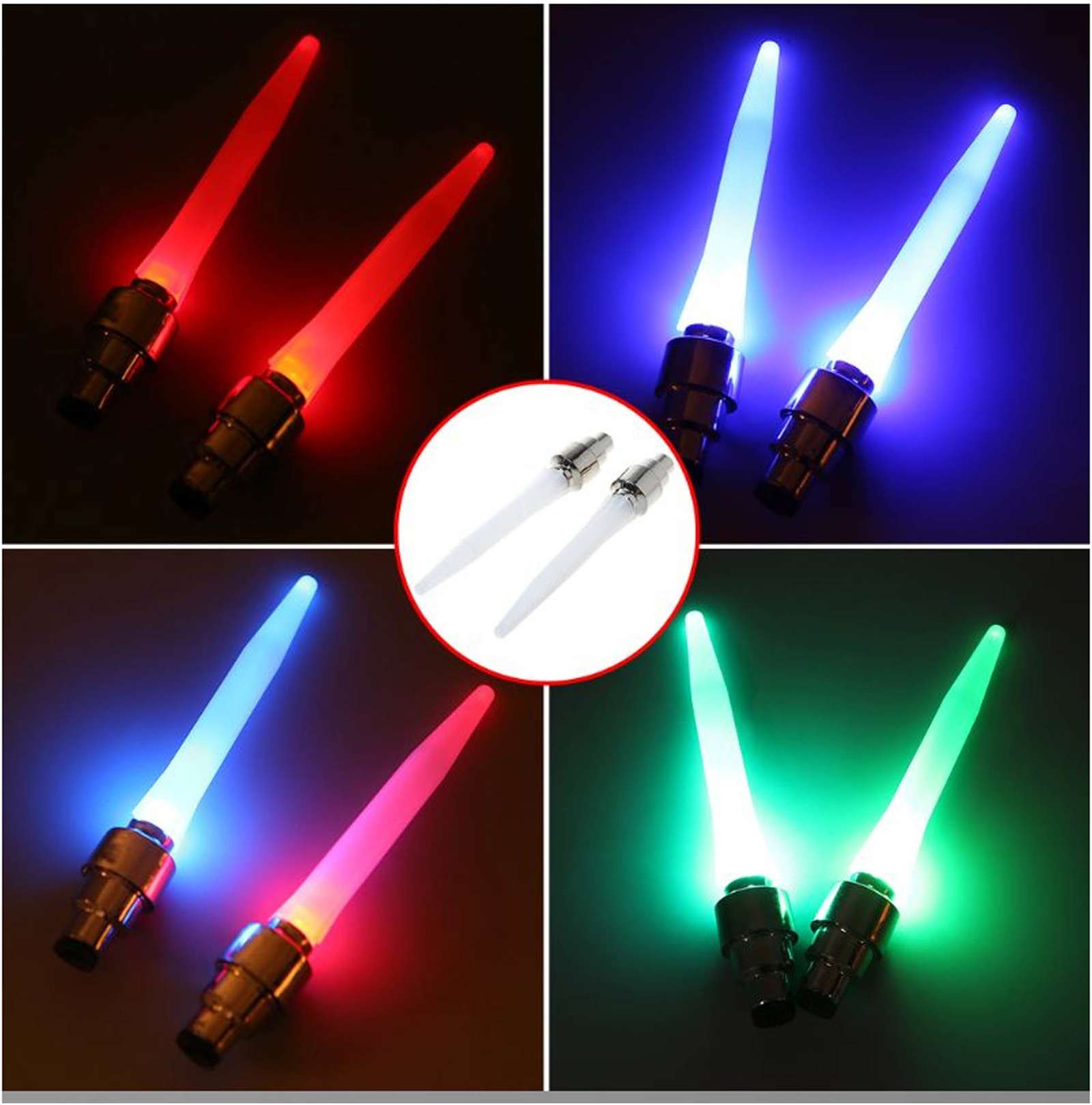 Motion Activated Glow Bike Flashlight – Multicolor LED Tire Valve Cap Wheel Light for Bicycle, Car & Motorcycle