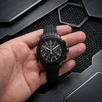 Chronograph Mens Watch With Rubber Strap Stylish Sports Design Non Waterproof Without Box