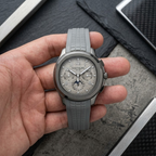 Chronograph Mens Watch With Rubber Strap Stylish Sports Design Non Waterproof Without Box
