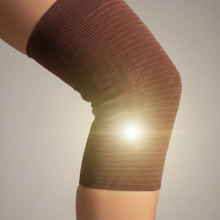 JAF Elasticated Knee Support Deluxe Knee Brace – Comfortable Compression Support (Pack of 1)