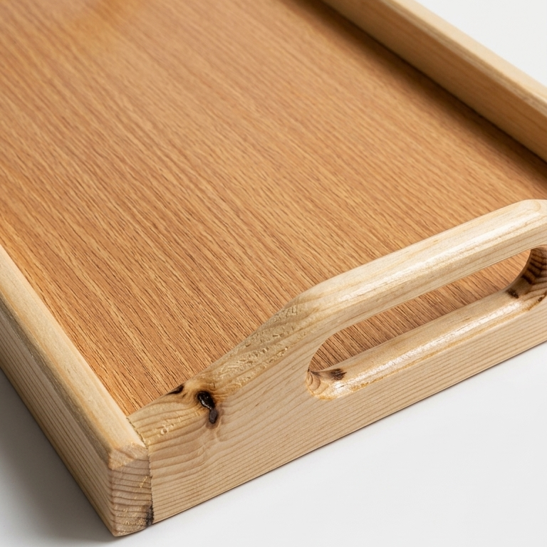 Wooden Serving Tray – Natural Wood Multipurpose Serving Tray – Premium Quality