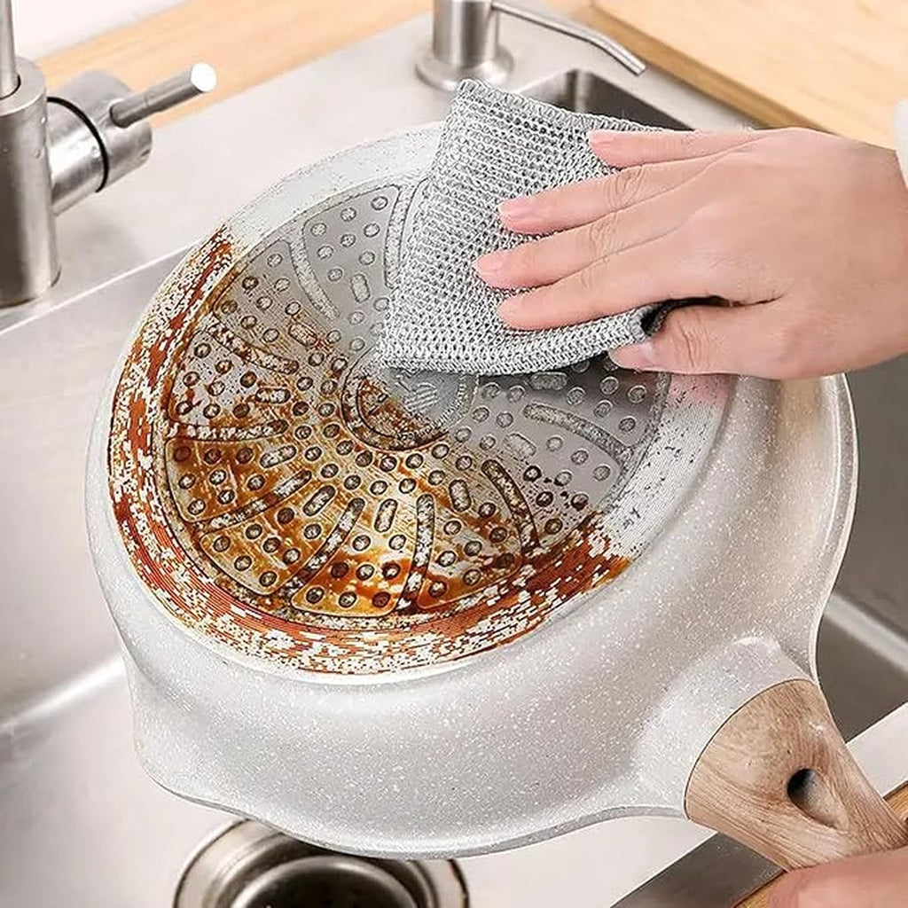 Royal Double Layer Dishwashing Wire Cleaning Cloth | Heavy-Duty Scrubber