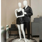 Premium Satin Silk Couple Night Suit Pajama / Short Set – Matching Luxury Nightwear for Men & Women (4 Pcs) | SKU: DC-C010