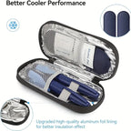1/2 Set Insulin Pen Cooling Travel Box Diabetes Medication Insulation Cooling Storage Box, with Reusable Ice Packs, Suitable for Insulin Pen and Diabetes Supplies Storage Insulation Bag (Random Color)