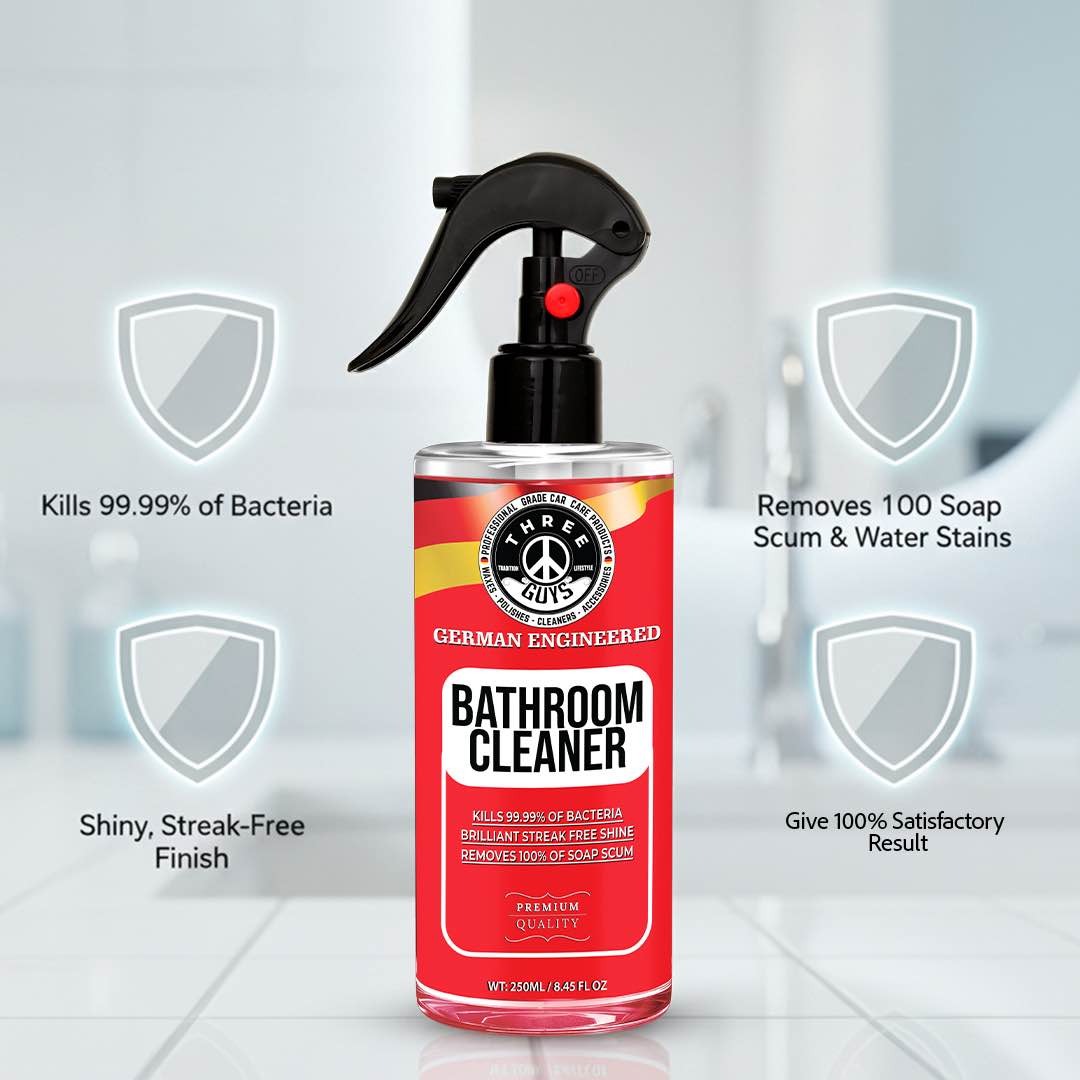 Three Guys Bathroom Cleaner 250ml Powerful Germ Killing Soap Scum Remover With Streak Free Shine