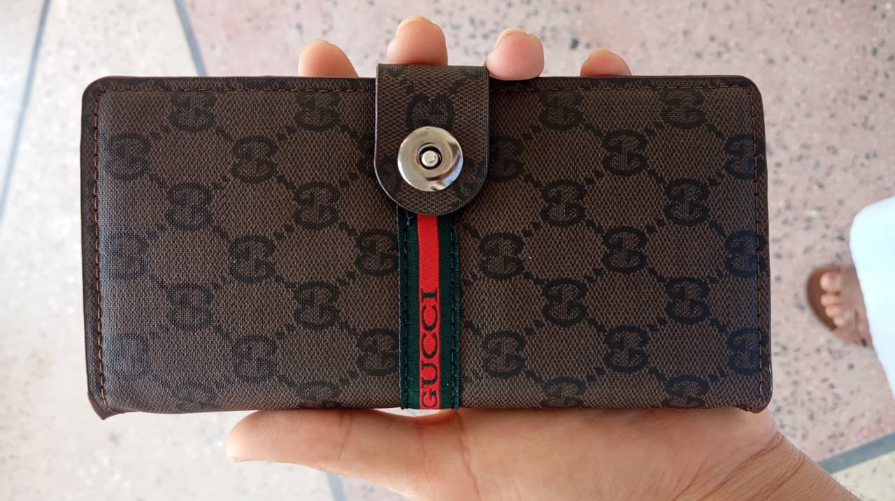 Gucci Long Wallet – Premium Off White & Brown Designer Wallet