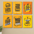 6 PC Wall Decor Cardboard Phototiles With Double For Back Sticking Build Your Body