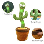 Dancing Cactus Toy – Singing, Talking, Voice Recording Plush with USB Rechargeable Function – Fun Educational Gift for Babies and Kids (Ages 6 Months &amp; Up) - Rechargeable - With Cap
