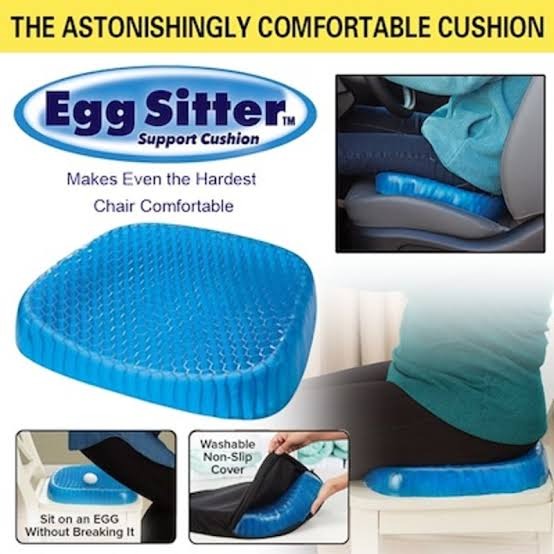 Non Slip Egg Sitter Gel Seat Cushion Soft Sitting Support Pad Cushion for Car and Office Chair Seat Pads Breathable Honeycomb Bike Seat Foam