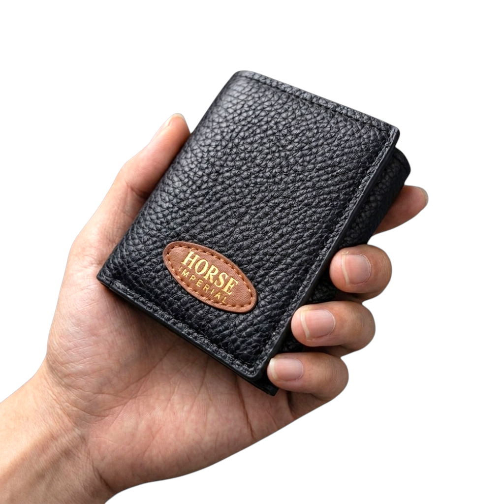 Trifold Short Wallet for Men & Women with Zipper Cash Pocket 10 Card Slots and Hidden Compartments