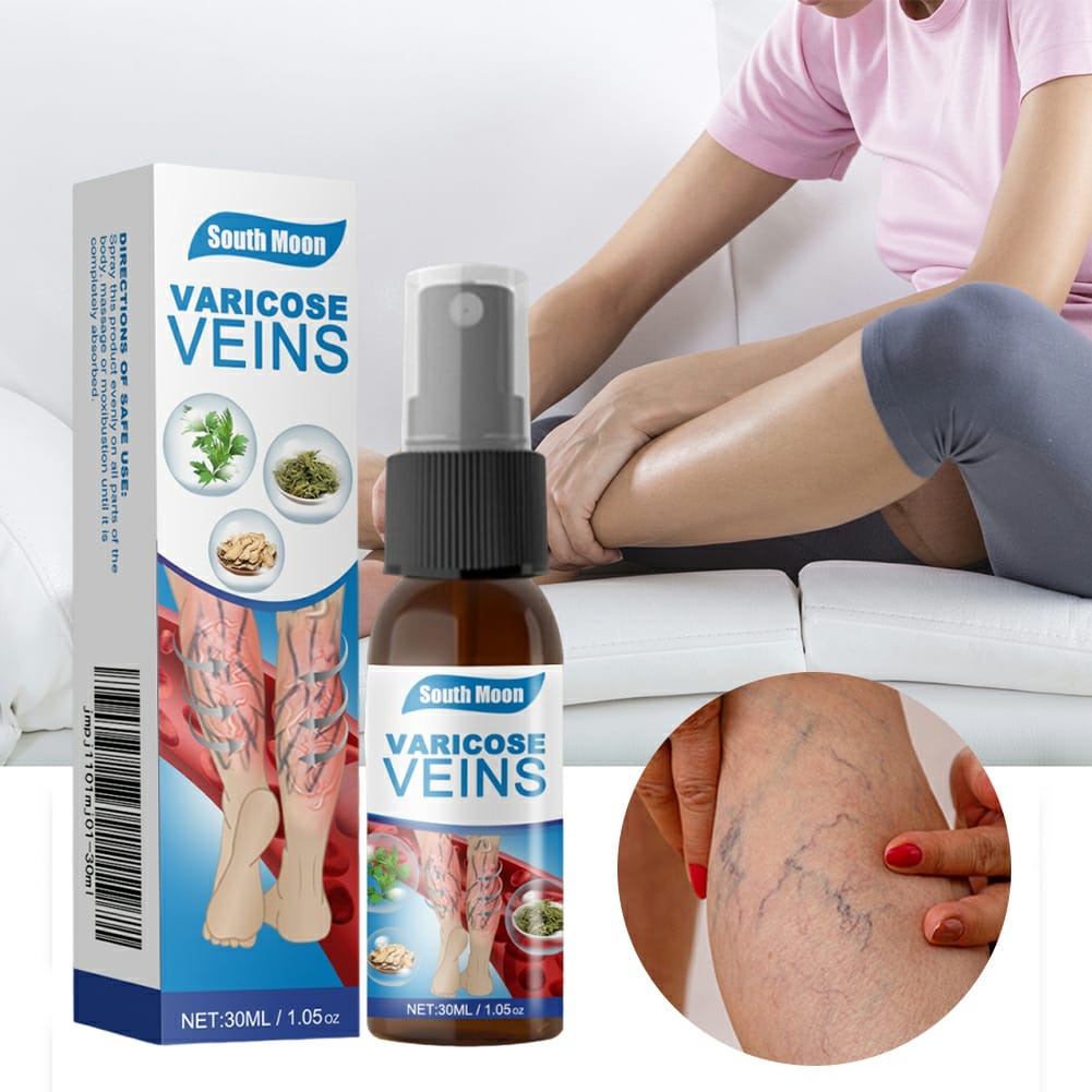 South Moon Varicose Veins Treatment Spray – 35ml Advanced Formula for Spider Veins, Leg Pain & Swelling Relief | Natural Herbal Spray for Better Circulation