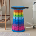 Portable Rainbow Telescopic Stool – Lightweight Collapsible Folding Seat for Camping, Fishing, Hiking & Outdoor Activities – Adjustable Height