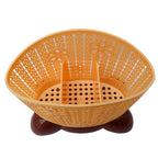 3-Compartment Dinnerware & Cutlery Organizer Basket (Random Color)