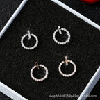 ZVT-168 Circle Zircon Korean Earrings – Elegant Fashion Jewellery, Stylish Accessory for Women