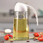 Glass Oil Bottle &amp; Dispenser Jug Dual-purpose Oil Dispenser For Pouring And Spraying, High-pressure sprayer for even oil distribution 450ml (random color)