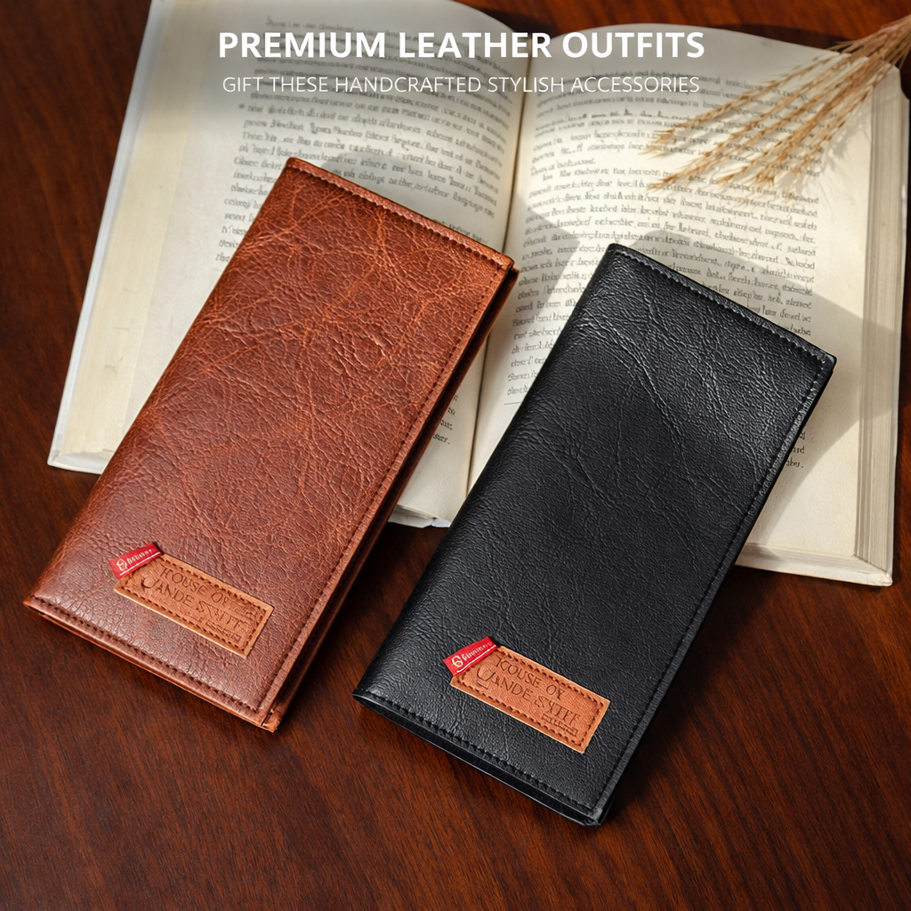 New Design Long Wallet for Men & Women | 12 Card Slots | Half Zip Pocket | Premium Quality Long Purse