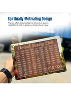 Premium Wooden Umrah Saving Box – 210,000 Savings Goal Challenge Tracker