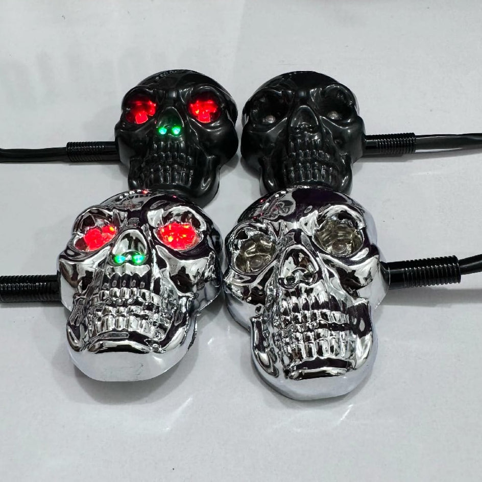 Special Decoration Fancy Stylish Skull Shape Motorcycle Indicators