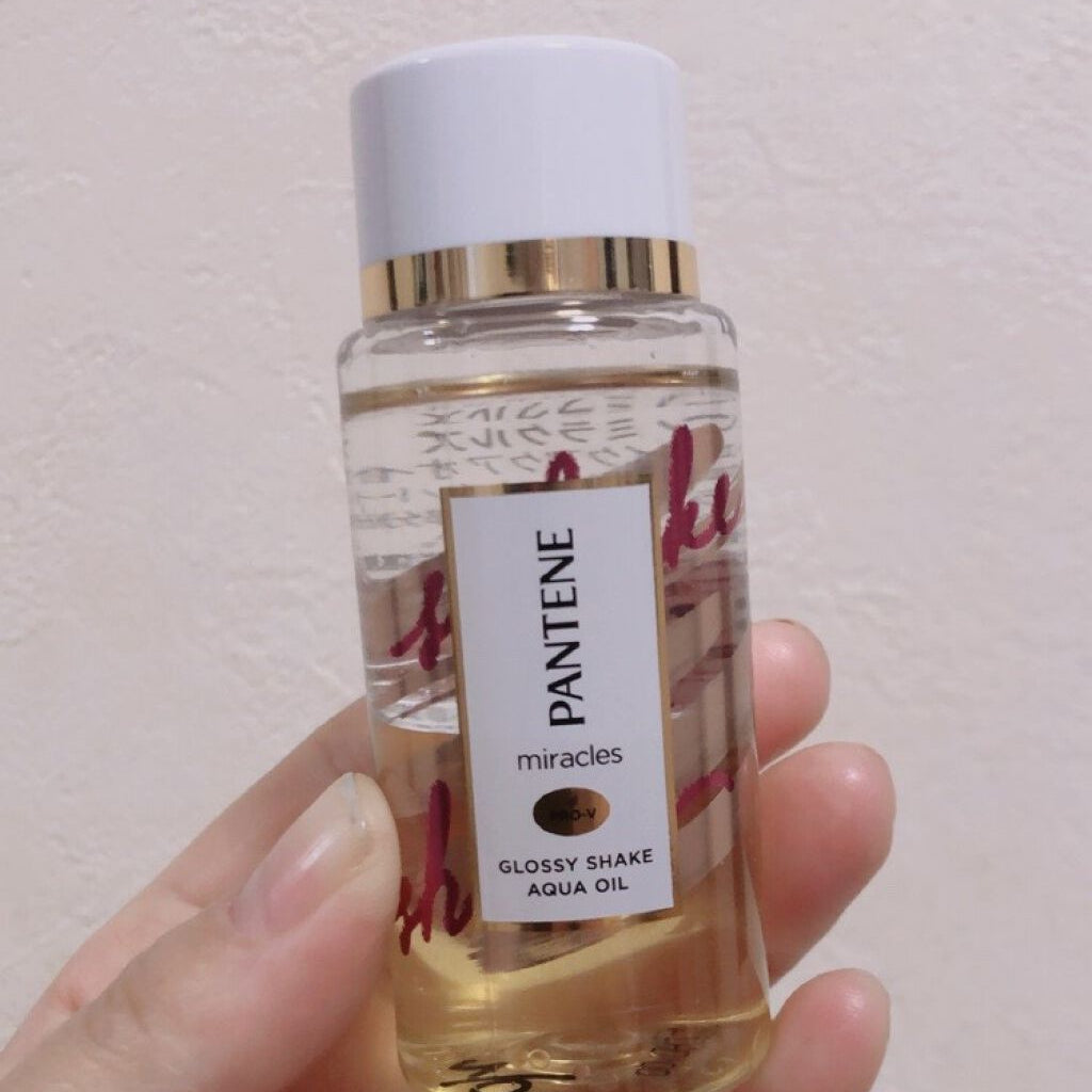 Pantene Original Non-Rinse Treatment, Glossy Shake Aqua Oil – Frizz Control &amp; Hydration Treatment 49 ml