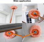 Long-Handle Telescopic Cleaning Mop – 360° Rotating Microfiber Dust Mop with Detachable Head