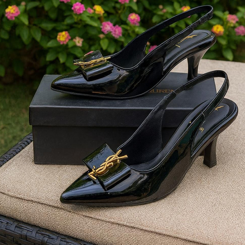 YSL Inspired Slingback Heels Providing Elegant Style With Sophisticated Look Durable Quality Comfortable Wear