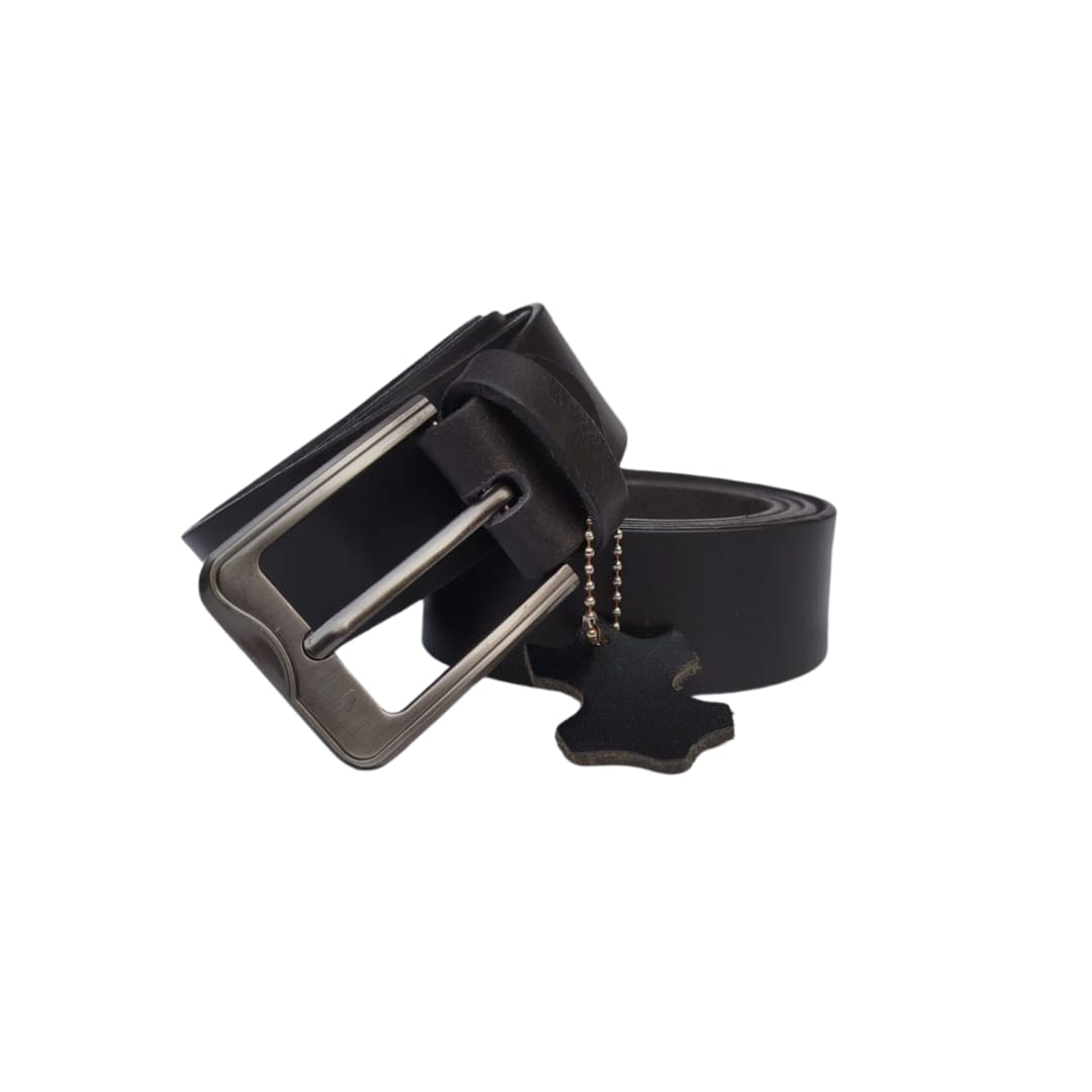 (Big Size) - Men buffalo leather belt | Waist Belt for boys &amp; Mens (Black)
