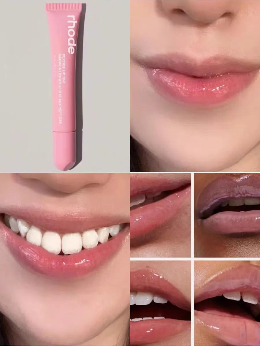 8 Colors Rhode Lip Care Series | Tinted Lip Balm | Lasting Moisturizing Blushes | Hydrated Lip Gel Oil | Pout Lips Long-acting Lip Treatment(1 pc)