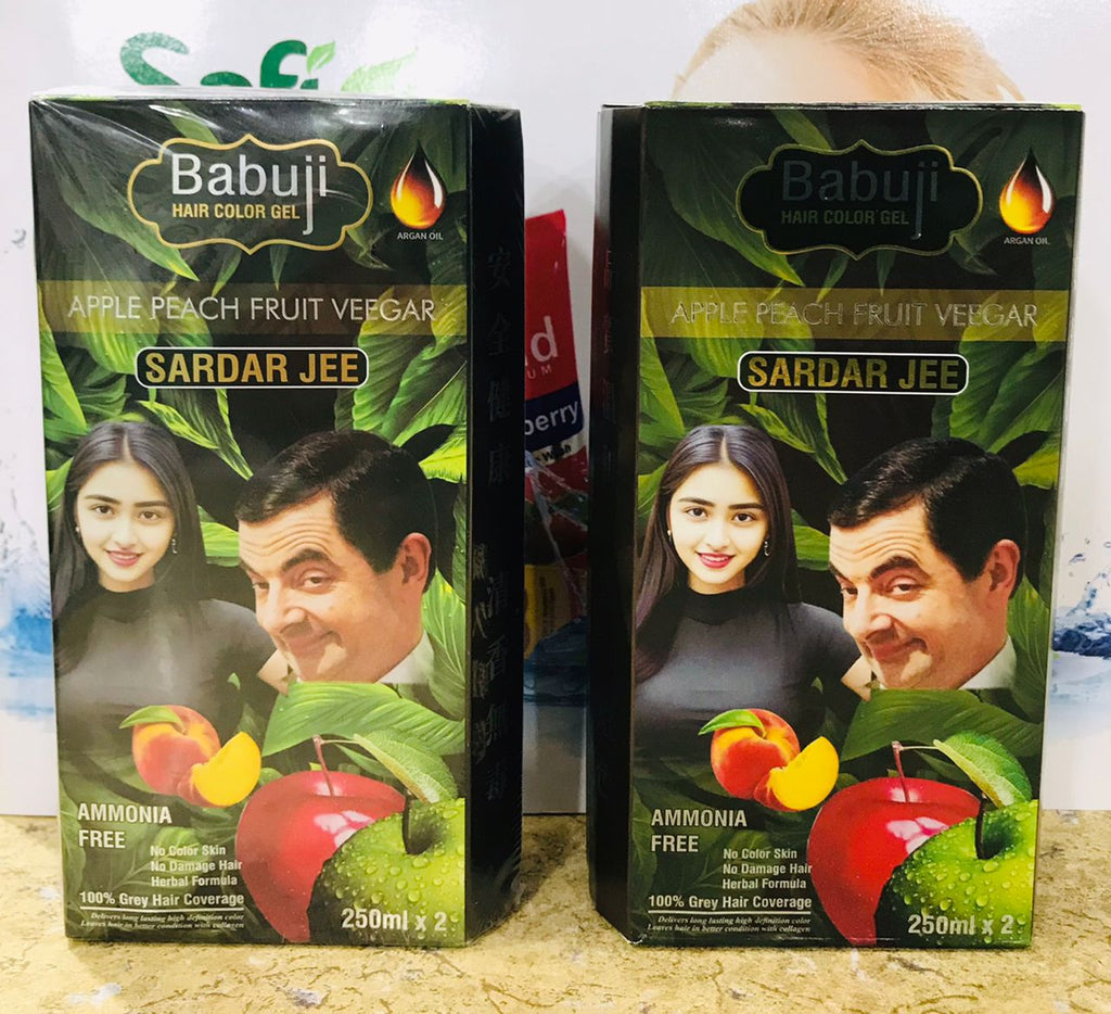 Babu Ji Hair Color Providing Confidence In Every Shade Long Lasting Color Natural Shine - 250ML x 2