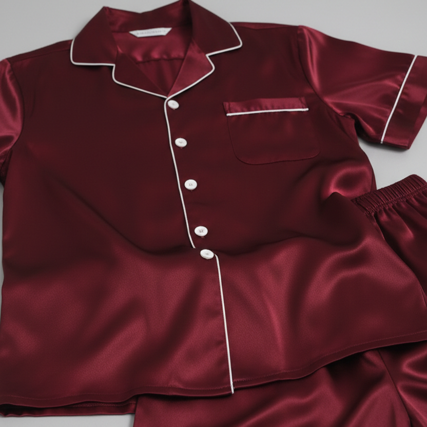 Couple Night Dress / Night Suit / Silk Sleepwear Set – 4-Piece Camisole & Shirt with Shorts | DC-C015