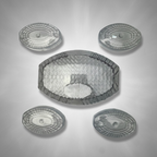 Indicator Cover And Backlight Cover For 125Cc Bikes Crystal White And Smog Color Set of 5 Pcs