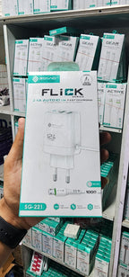 SOVO Flick Series SG-221 12W Fast Charger with Micro & Type-C USB Cable – 2.4A Auto ID Adaptive Charging