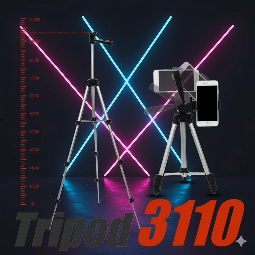 Professional Tripod Camera and mobile Stand with Cover Adjustable Aluminium Lightweight Camera Stand Tripod