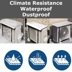 AC Outdoor Unit Sunshade Cover – Silver Foil Reflective Heat Shield & Dust Protector for Air Conditioner External Units