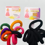 Pack Of 8 Hair Poni Set – Durable And Stylish Black And Multicolor Hair Bands For Women And Girls – Strong Elastic, Comfortable, And Everyday Use