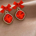 AWJ-166 Bow Shape Korean Earrings – Elegant Fashion Jewellery, Stylish Accessory for Women