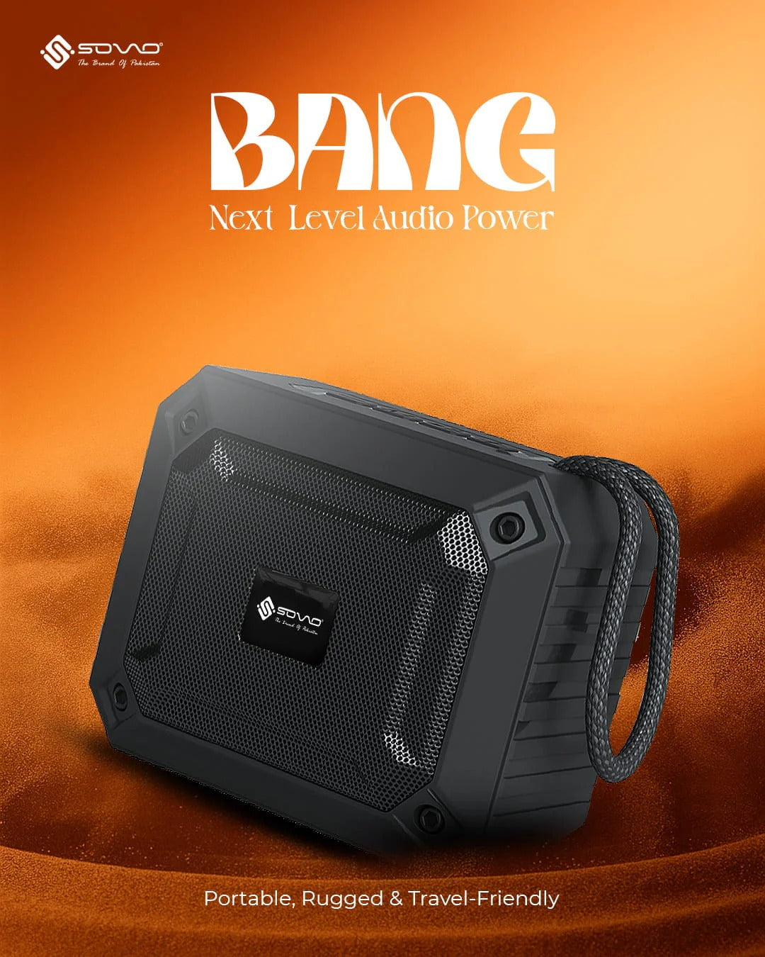 SOVO Bang SBS-506 Bluetooth Speaker – Powerful Bass Wireless Portable Speaker with HD Sound – Built-in Microphone for Hands-Free Calls
