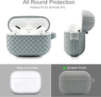 Silicone Breathable Braided Case Cover – Soft TPU Protective Charging Case (Random Color)