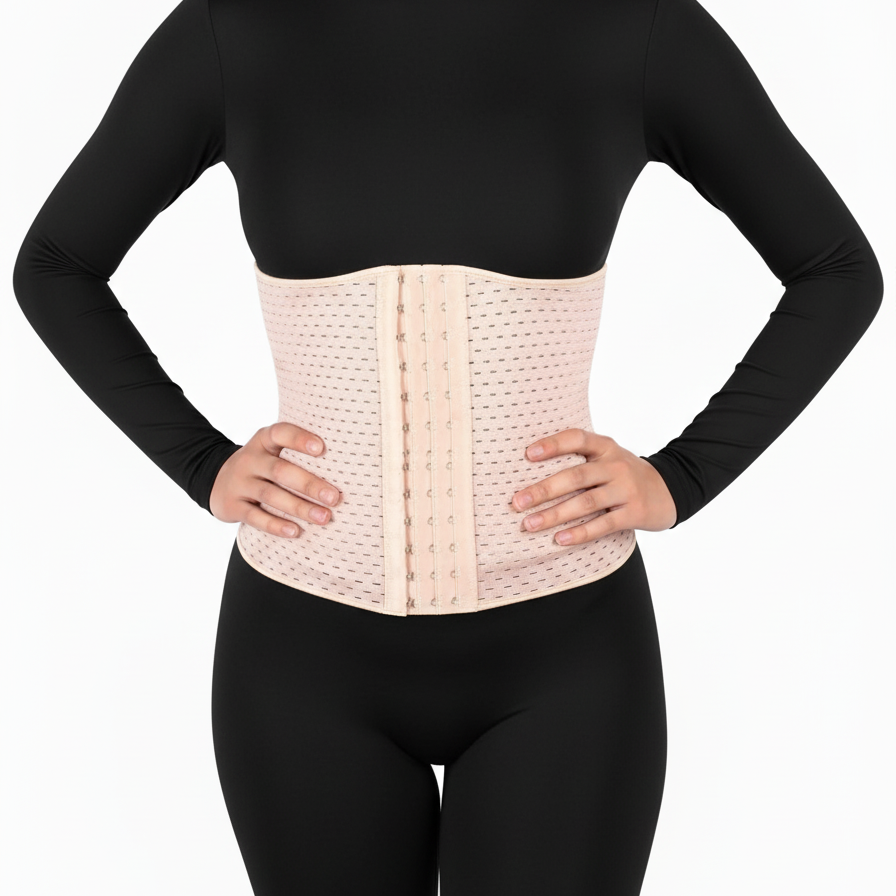 Women Jali Belly Belt | Adjustable Body Shaper Tummy Slimming Belt with Hooks for Waist Training & Posture Support