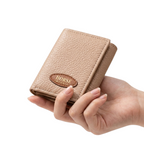 Trifold Short Wallet for Men & Women with Zipper Cash Pocket 10 Card Slots and Hidden Compartments