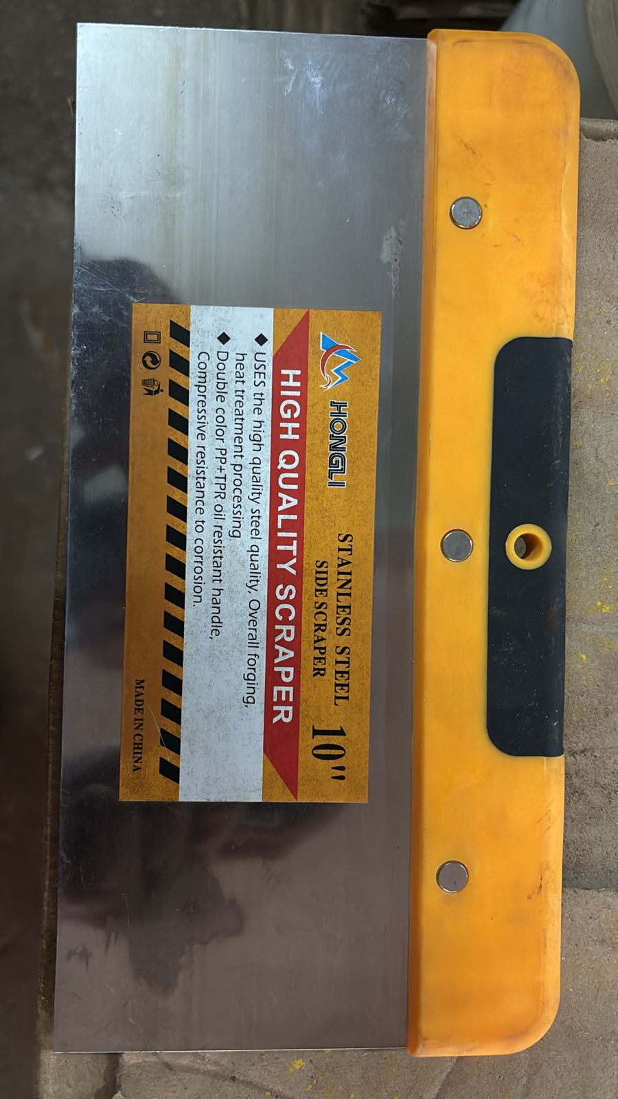 Stainless Steel Scraper with Durable Handle | Multi-Purpose Cleaning & Surface Scraping Tool