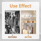 8 Hooks Multi-function Wooden Caps, Belts, Tie Hanger – Strong No Trace Storage Rack