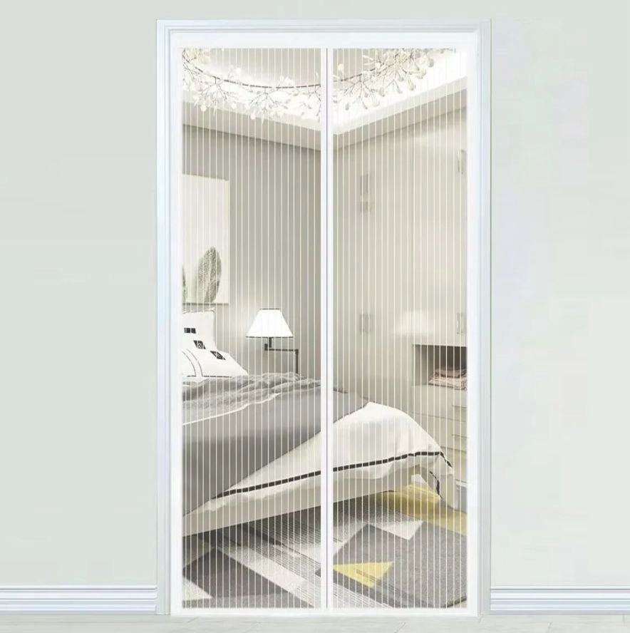 Premium Quality Mosquito Magic Mesh In Hard Box With 20pcs Double Tape Stickers And 12pcs Hocks For Easy Installation