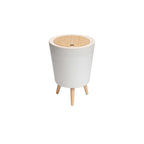 Royal's 8L Modern Nordic Trash Bin with Push Mechanism & Elevated Legs